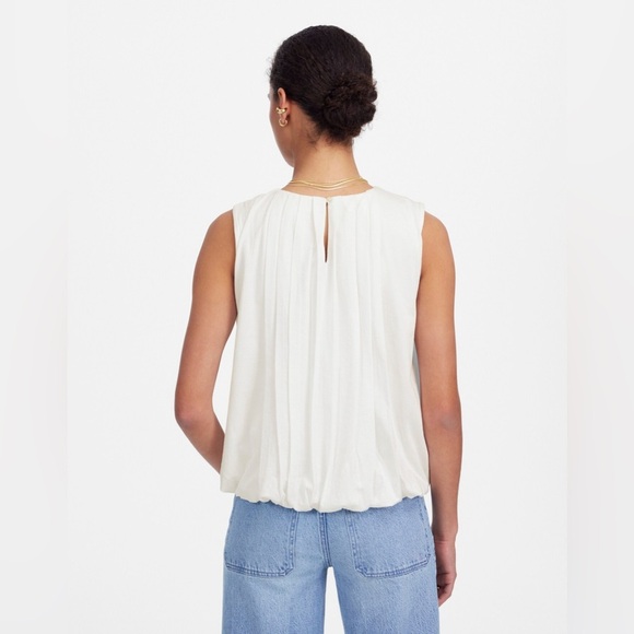 Madewell Sleeveless Crewneck Bubble Top - Picture 4 of 5